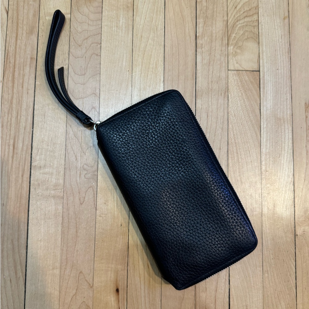 All Saints zip wallet - black